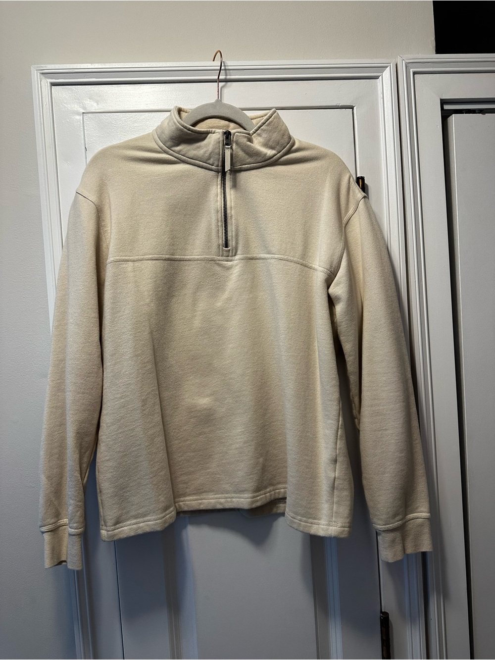 RW&CO. Cream Half-Zip Sweater
